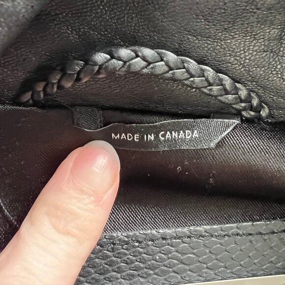 Mackage Wool Cashmere Leather Coat Jacket Moto Long Peacoat Preppy Motorcycle - Picture 7 of 11